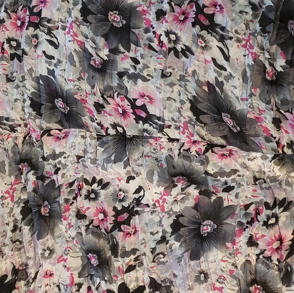 Rapti Fashion Grey/Pink Floral Infinity Scarf - Picture 5 of 9